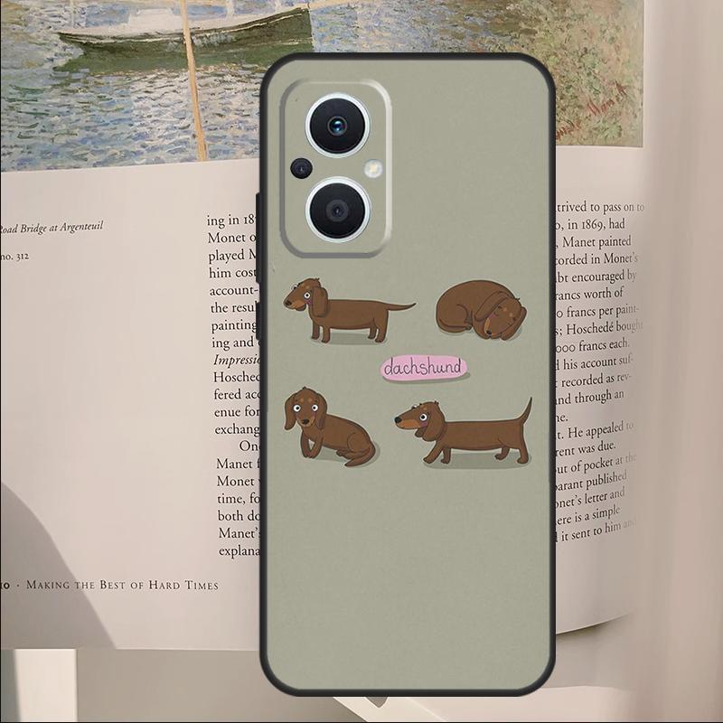 Dachshund Dog Cover For OPPO Reno 12F 11F 13F 14F 10 11 12 13 14 Pro 8 Lite OPPO Find X9 X6 X5 X8 Pro Case