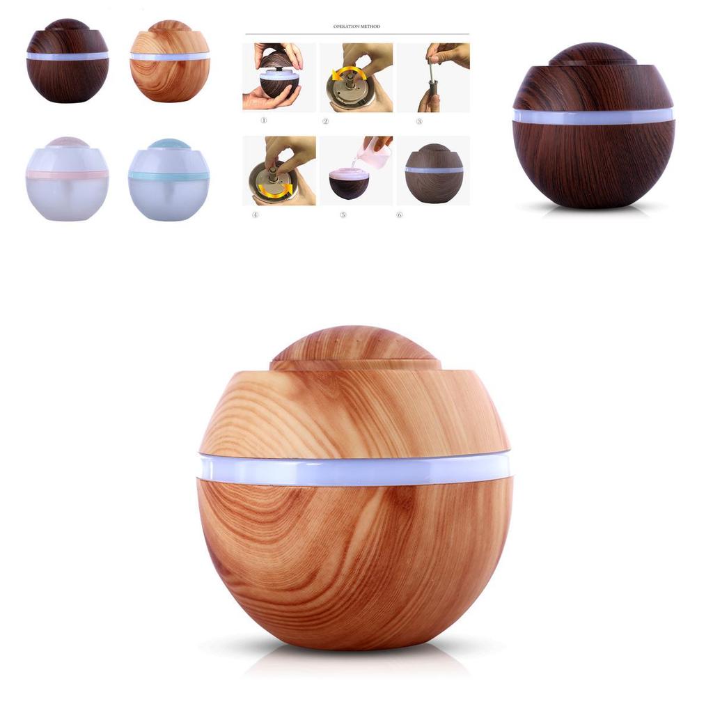 Luxurious Usb Led Ultrasonic Air Humidifier With Elegant Essential Aroma Oil Diffuser