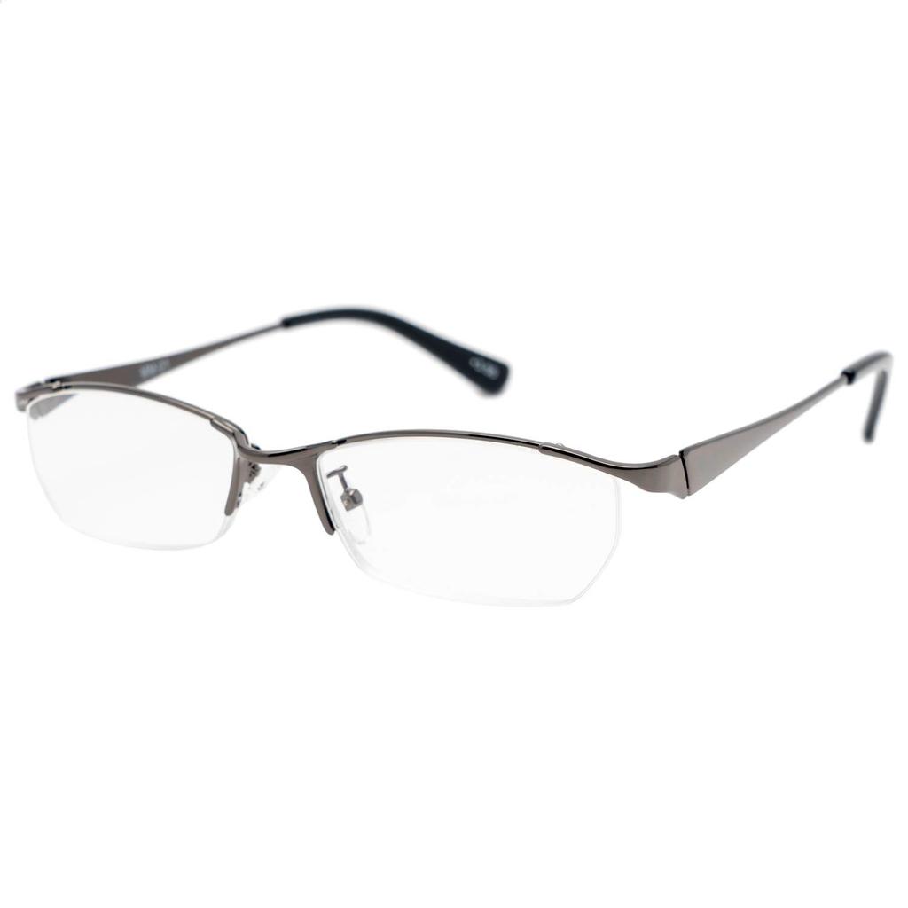 Fujita Optical Reading Glasses for Metal Men, 2.0 Prescription, Frame, Gunmetal, MM-01+2.00