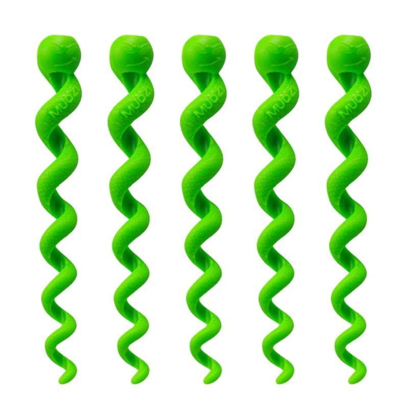 

5Pcs Silicone Cord Saver Cable Wire Protector Flexible Bike Cable Housing Protections Charging Cable Saver Protectors зелений