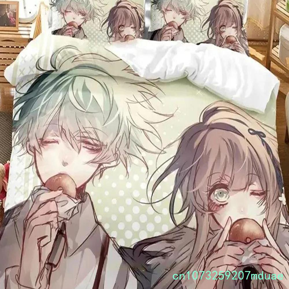 New Print Anime Game Collar X Malice Bedding Set Duvet Cover Bed Set Quilt Cover Pillowcase Comforter King Queen Size Boys Adult