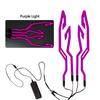 Waterproof Motorcycle Bike Helmet LED Cold Light Strip EL Sticker 4 Flashing Warning Lights Night Riding Helmet KitSpeed Sensors 6