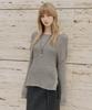 LEFTSEOUL Asymmetrical Slit Summer Knit [Gray]