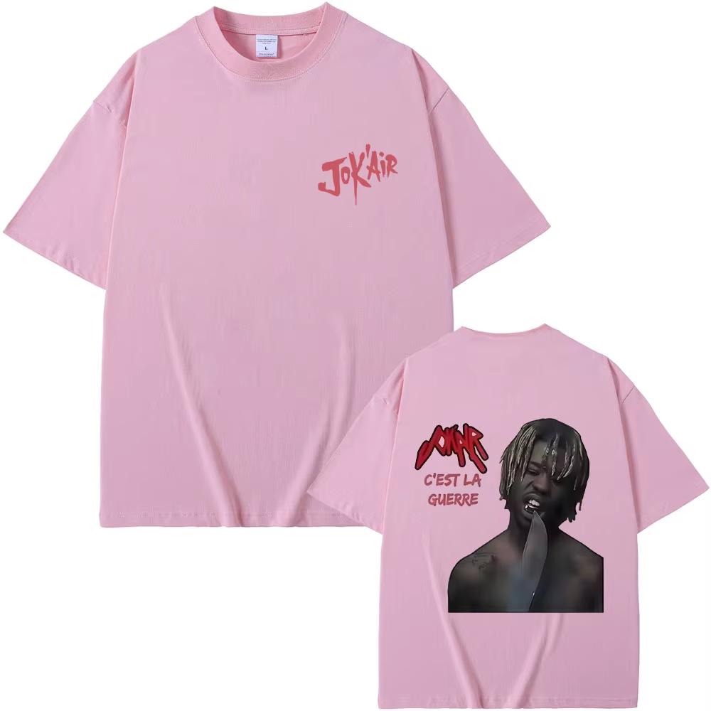 Rapper Jokair Cest La Guerre Album Merch Tshirt Unisex Women Vintage Casual T Shirt Fashion Hip Hop Short Sleeve Streetwear