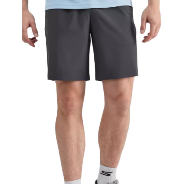 Skechers Solid Color Loose Fit Mid Rise Casual Shorts Men Shorts Iron-Gray P223M128-002D