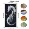 White Dragon and Man Large Size Diamond Painting Diy Full Square Round Drill Rhinestone Embroidery Animals Mosaic Cross Stitch Kits Wall Decor