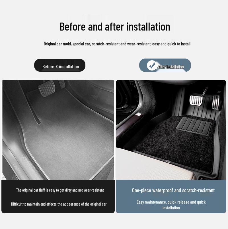 Custom TPE Car Mats for 2023 Tesla Model S - Includes Main Trunk Mat
