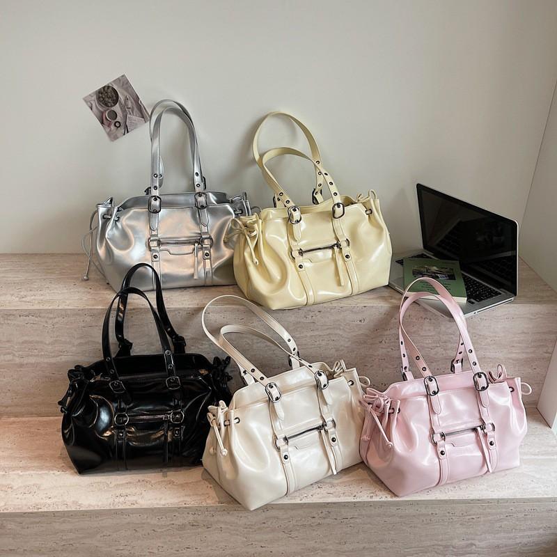 Large Capacity Womens Tote Bag With Adjustable Strap Stylish Daily Commuter Shoulder Urban Minimalist PU Leather
