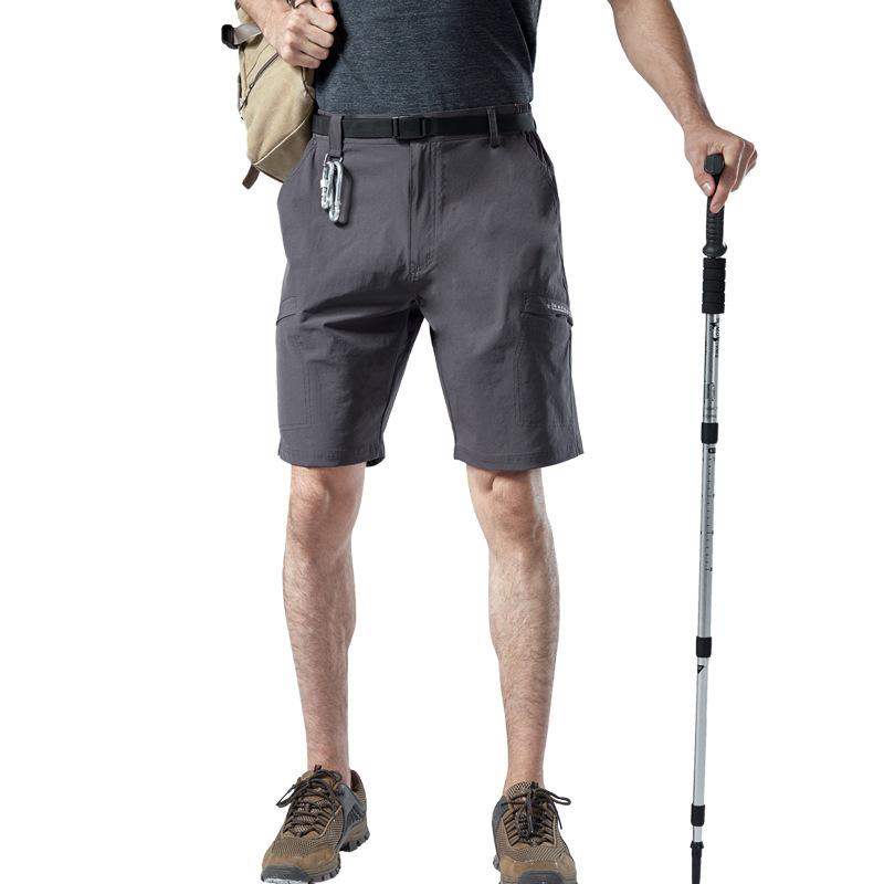 Men's Multi Pocket Quick Drying Shorts, Training Pants, Oversized Casual, Four Sided Elastic, Quick Drying Hiking Pants