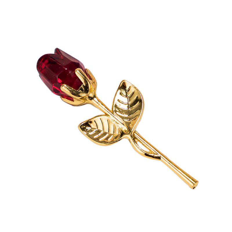 Silberstab, rosa Blume, Kristallrose, europäisches kreatives Hochzeitsgeschenk, kleines Geschenk, Hausgarten, festliche Party-Vorräte