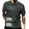 Clothing Cool Motherboard CPU Mainboard T-shirt Short Sleeve Tops Tees 3D Circuit Board Electronic Chip Graphic T Shirts for Men