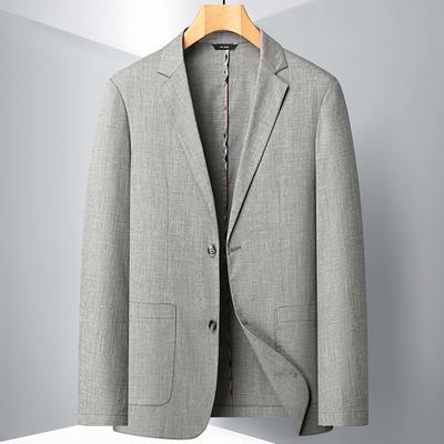 Spring and Autumn Linen Light Luxury Business Single West Middle-aged and Young People Single-breasted Trendy Suit Jacket