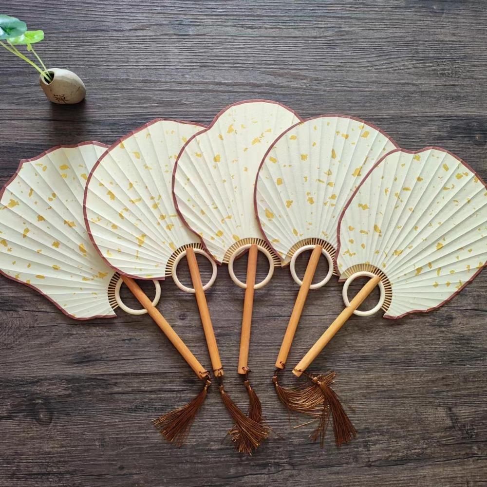 Vintage Chinese Style DIY Fan Classical Round Fan Portable DIY Xuan Paper Fan  Room Decorations