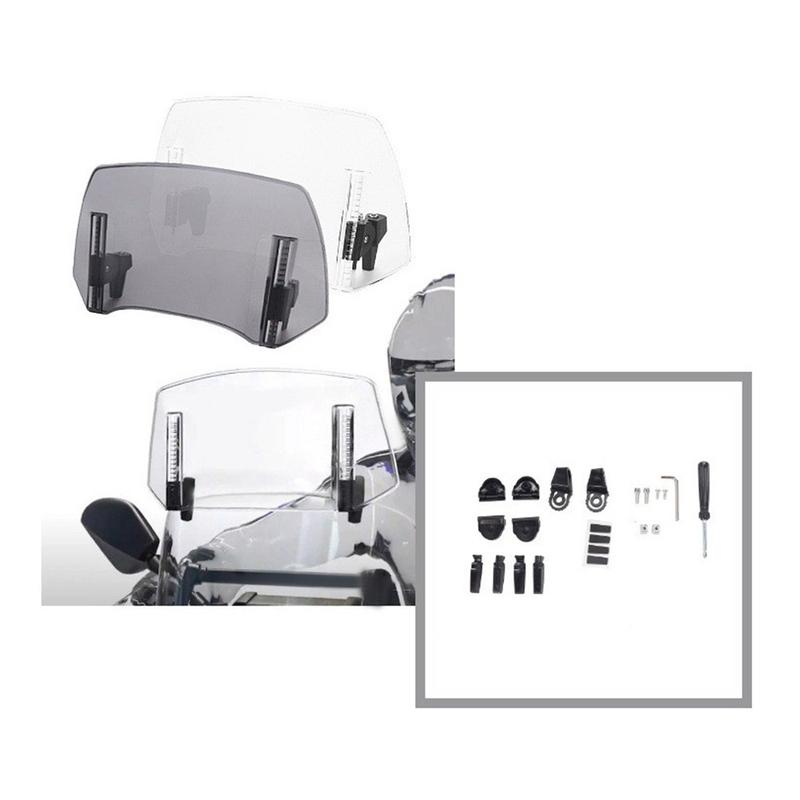 Acrylic Motorcycle Modified Heighten Extension Windshield Clamp-On Windscreen Wind Deflectors Spoiler Universal for Honda Suzuki