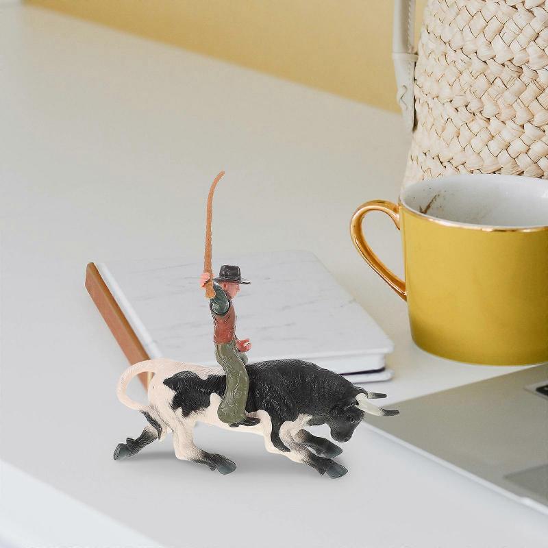 1 Sada Model Býčích Zápasů Kovboj Španělské Býčí Zápasy Hračky Realistická Figurka Kovboje Býka Hračka