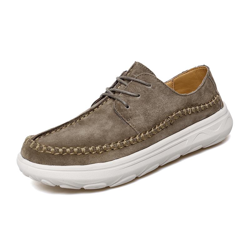 Fashion Outdoor Men's Shoes Super Lightweight Suede Leather Casual Shoes Men Comfortable Loafers Sneakers White Flats Oxfords Boat Shoes