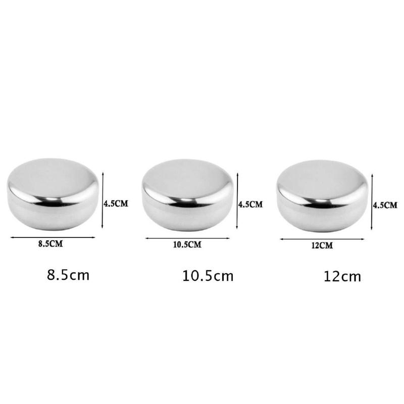 Stainless Steel Bowl Korean Big Cooked Rice Bowl With Cover Single Layer Steamed Rice Bowl Child Anti-Scalding/fall Tableware