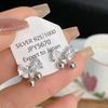 Bang Bang! Gentle Temperament Niche Zircon Bow Stud Earrings Light Luxury Earrings Women