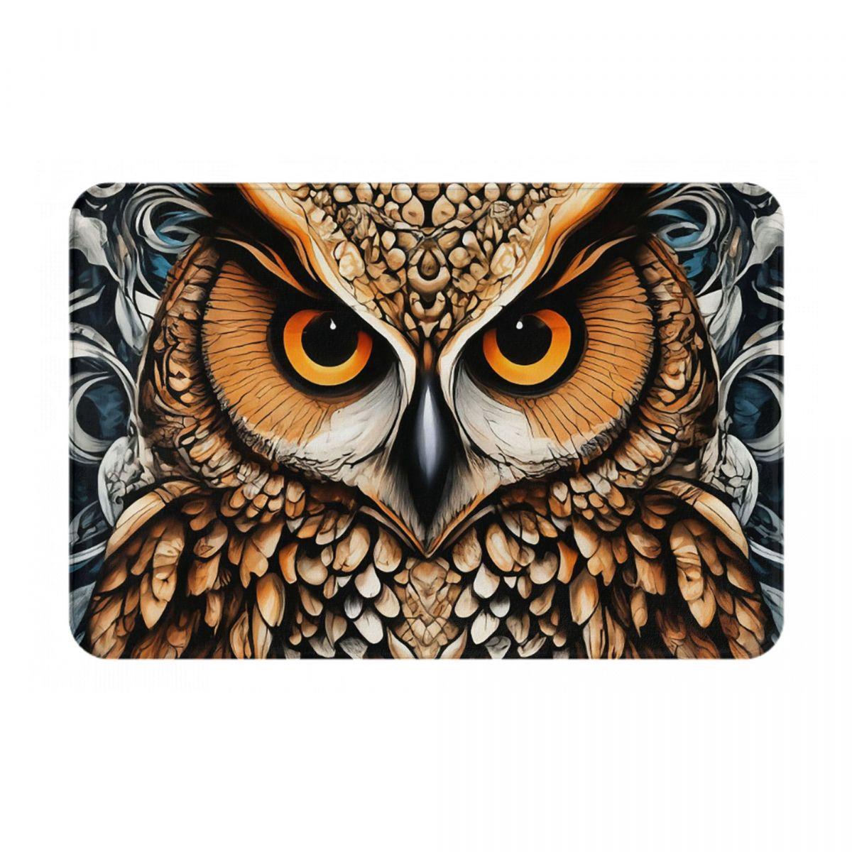Uil Overtuigingen Print Antislip Deurmat Vloermat Absorberende Mat Tapijt Vloerkleed voor Keuken Entree Badkamer Woonkamer Voetmat Matten 60x40 cm