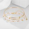 Fashion Punk Curb Cuban Chain Bracelets Set Boho Thick Gold Color Charm Bracelets Bangles For Women Gifts  Trendy Jewelry