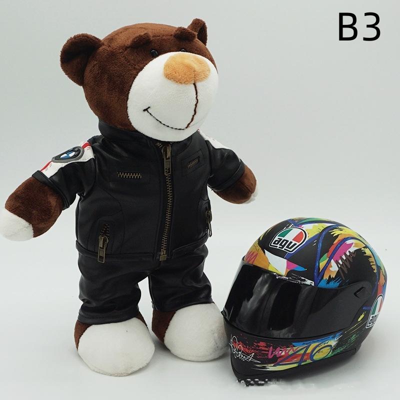 Kawaii helmets and teddy bears motorcycle decorations cute anime-filled soft stuffed toys as holiday gifts for friends