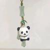 Stylish Cyan Pandas/Fan Phone Lanyard Trendy Han Costume Pendants Fashion Bamboo Joint Phone Charm Straps Ornaments