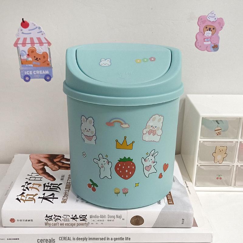 

«Мини-мусорное ведро с крышкой для рабочего стола — контейнер для хранения в офисе, общежитии, спальне и гостиной»