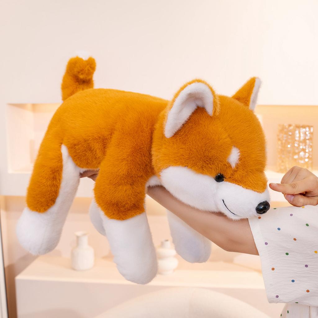 Wholesale Holiday Gifts Anime Shiba Inu Dog Plush Toy Soft Stuffed Lying Puppy Cartoon Throw Pillow Bed Nap Cushion Gift