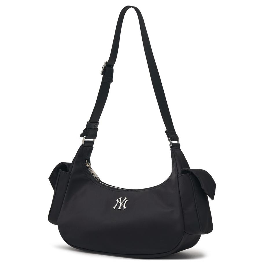 New MLB Nylon Shoulder Bag Regular Women's Black 3ABQM044N