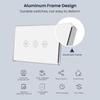Zigbee Smart Curtain Switch with Alexa Voice Control, Touchscreen, Aluminum Frame & App Timing