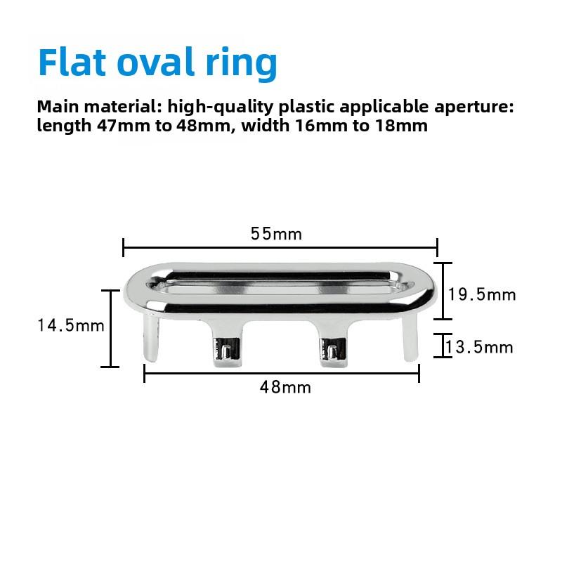 1pcs Dresser Sink Overflow Cover Ceramic Bathroom Container Kitchen Basin Decorative Round Insert Hole Silver ABS Plastic 30MM