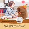 Capybara Plush Toy 25cm Brown Birthday Theme Soft Animal Stuffed Doll with Hat Safe Material Perfect Gift for Kids & Adults