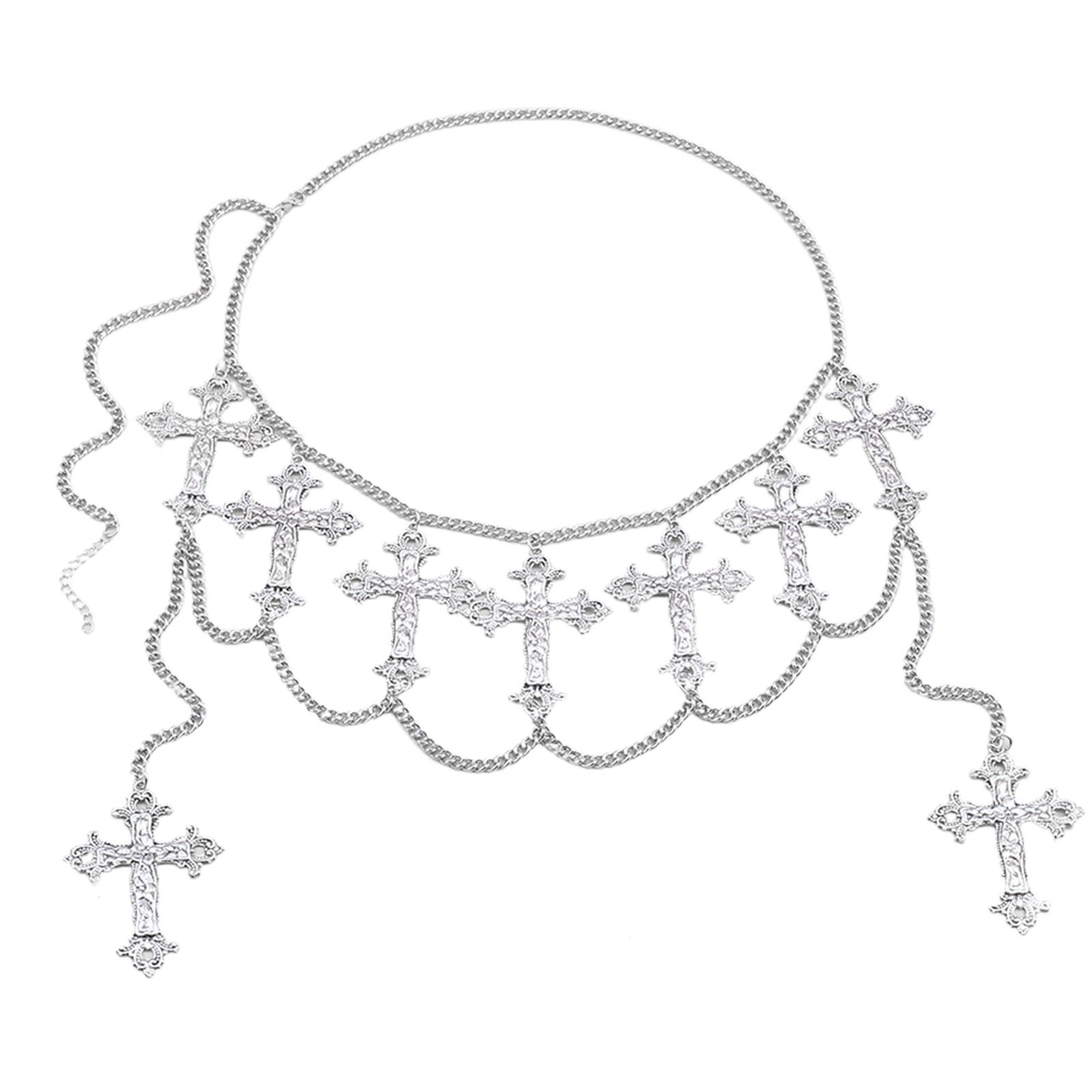 

Поясний ланцюжок Субкультурний ланцюжок Y2K Сексуальний металевий хрестик для вечірки/клубу для банкету Ювелірні прикраси Поясовий пояс