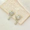 Trendy Alloy Melting Heart Stud Earrings Stylish Fashion Jewelry Luxury Heart Ear Studs Gift For Women
