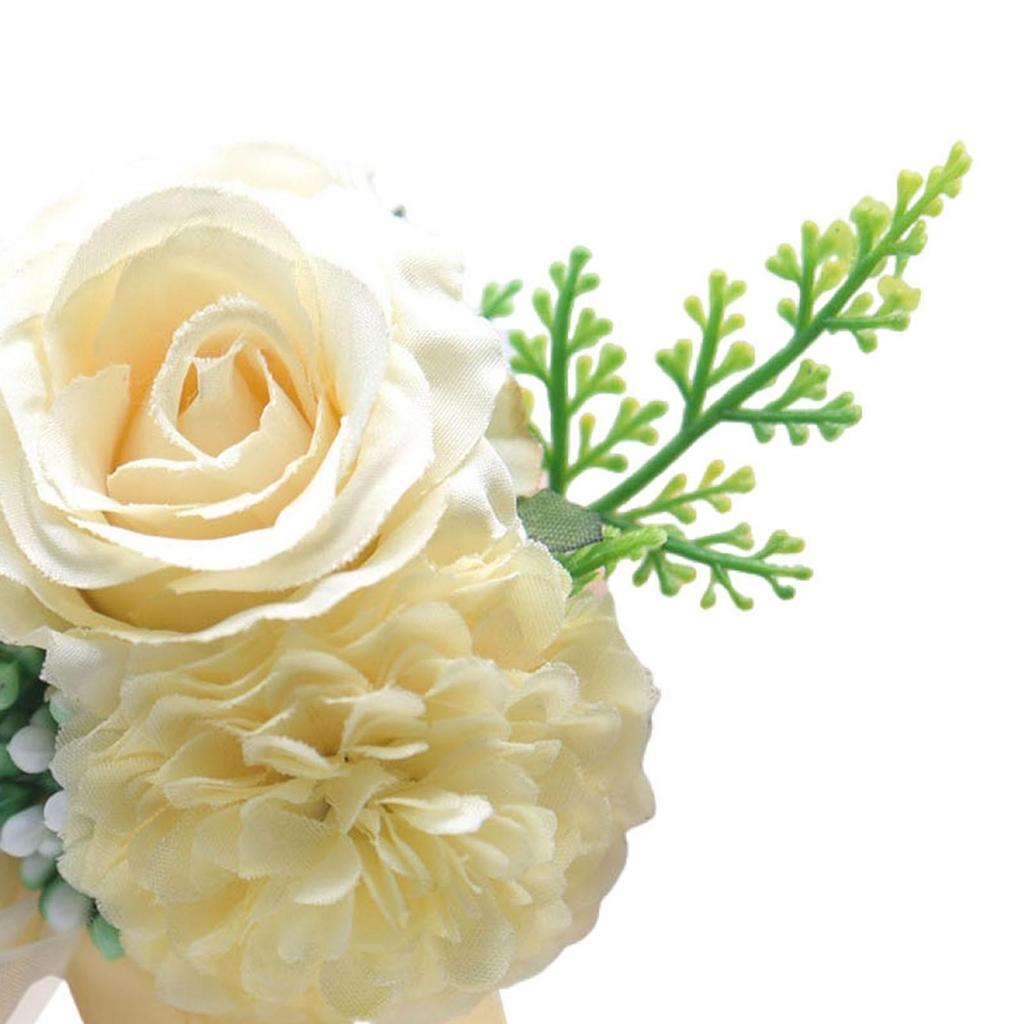 Artificial Flower Wrist Corsage Hand Flowers Elegant Bride Bridesmaid Stylish Wrist Garland Wristlet for Engagement Prom