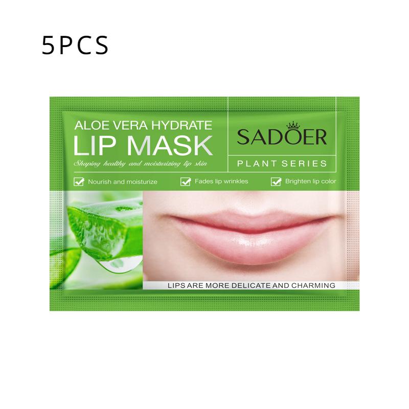 

SADOER Aloe Vera Увлажняющая маска для губ Предотвращение потрескавшихся губ Маска для губ 5pcs