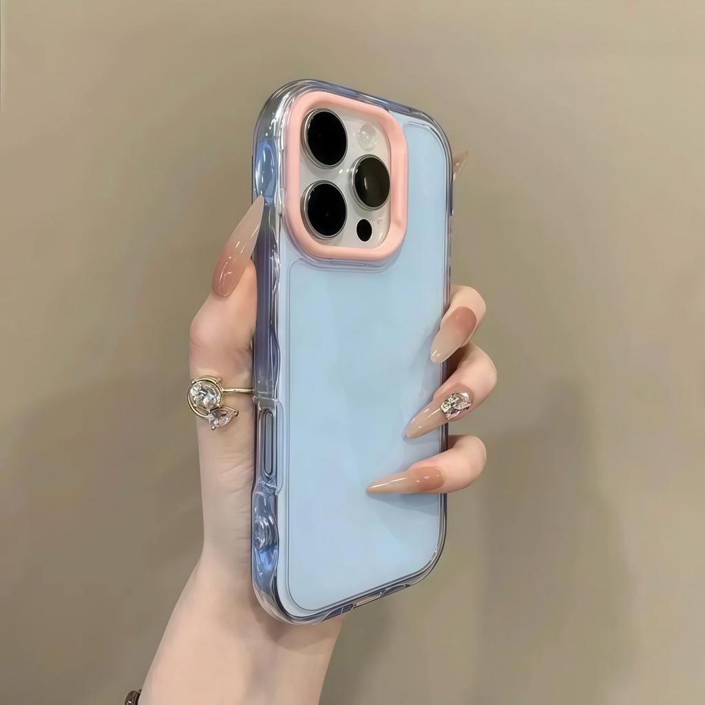 For Apple 16pm Mobile Phone Case Two-in-one Imd Transparent Acrylic Tpu Mobile Phone Case for Girls