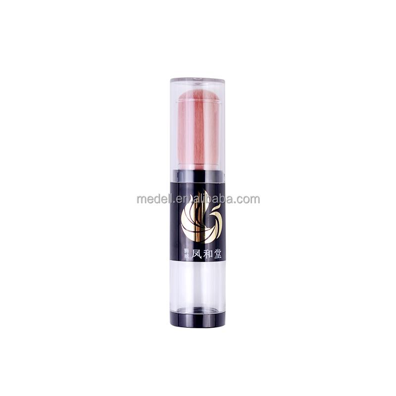 Custom Logo Printed Refillable Synthetic Hair Makeup Brush for Face Loose Powder Application