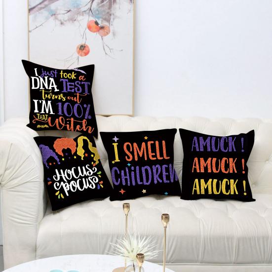 

Наволочка с односторонним принтом, декоративная потайная молния, мягкая на ощупь, наволочка с рисунком Хэллоуина для офиса