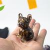 Modern Resin Dog Decor With Blue Lace Agate And Carnelian For Living Room Or Office Space