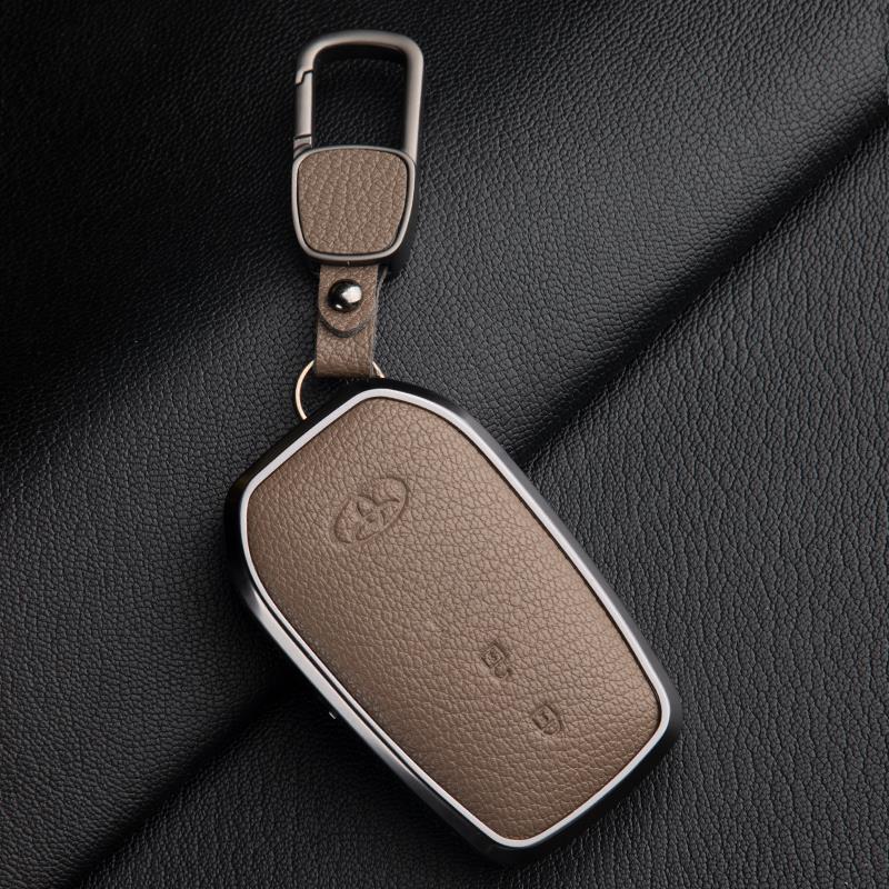 Skórzany Etui na Kluczyki do Toyota Camry, Highlander, Prado, Land Cruiser, Venza, RAV4 - 9. Gen