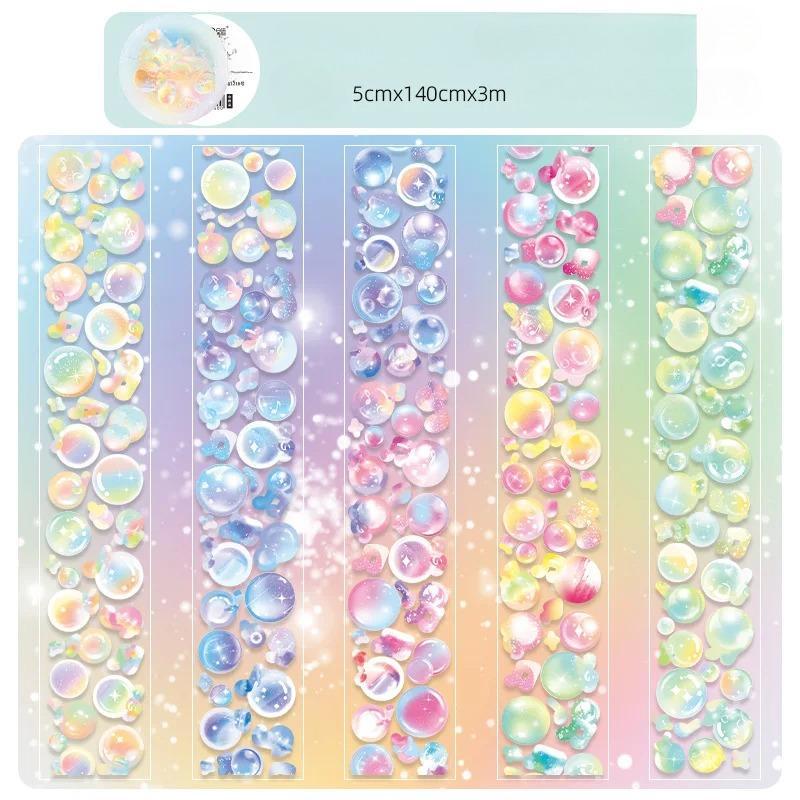 Vintage Bubble Tape Stickers Decorative Stick Labels Scrapbooking Accessories Planner Handmade Junk Journal Suppliesjavascript: