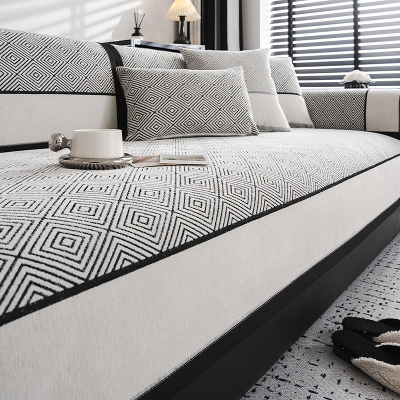 

Подушка для дивана из шенилла, приятная для кожи, утолщенный чехол для дивана в гостиной, универсальный нескользящий чехол для спинки мебели, защита от пыли 90x210