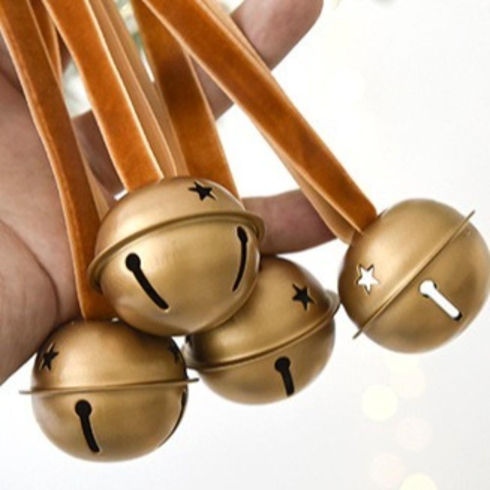 6PCS Antique Christmas Tree Hanging Bells Iron Retro Wind Bell Home Garden Decor