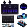 6-gangový spínač ovládacího panelu Led Rocker Breaker Auto Marine Boat Truck okruh