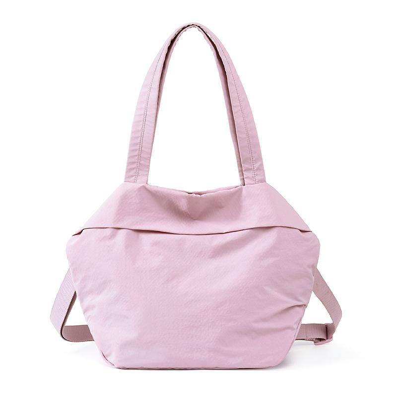 

Large Capacity Shoulder Bag Solid Color Portable Nylon Bag светло-фиолетовый