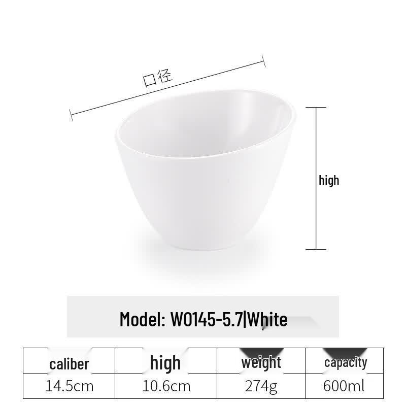 Melamine Oblique Serving Bowl