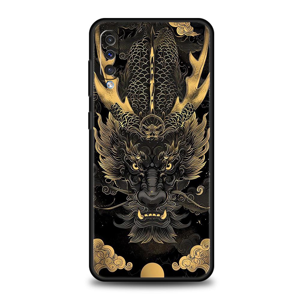 Chinese Dragon Phone Case for Samsung Galaxy A24 A13 A53 A73 A33 A22 A12 A02 A03 A05 A70 A50 A10 A20 5G Silicone Cover Shell Bag