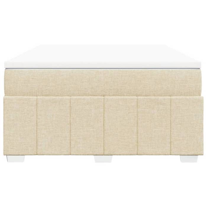 Maison Exclusive - Sommier à lattes de lit avec matelas Crème 140x200 cm Tissu