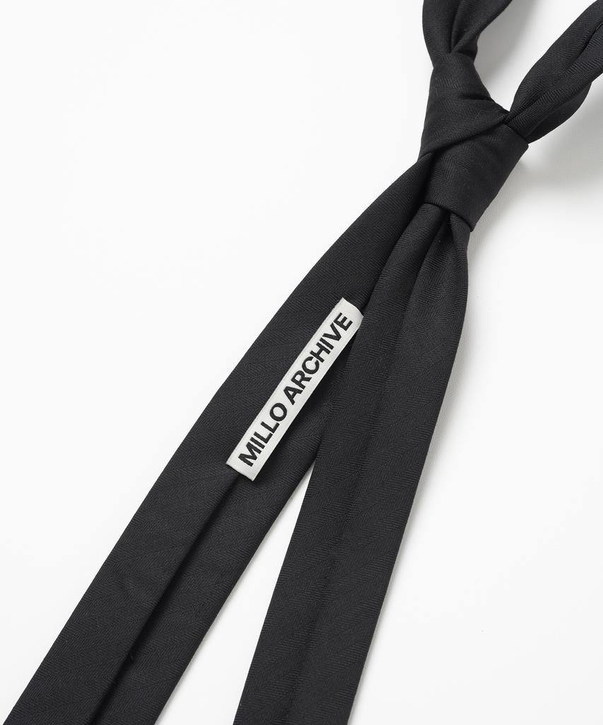 MILLO ARCHIVE Slide Wool Slim Tie [Black]